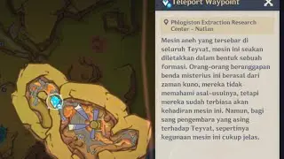 Genshin Impact : Cara Membuka Teleport Waypoint Phlogiston Extraction Research Center - Natlan