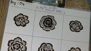 Day 04 of mehndi classes Types of Flowers 🌹 