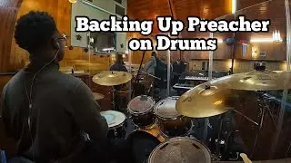 Backing Up Preacher on Drums ft. Rev. Rene Brown and @braxtonjackson_ on Organ