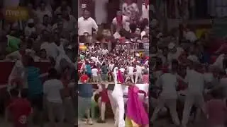 Angustia en el Mont&oacute;n S&eacute;ptimo Encierro San Ferm&iacute;n 2013
