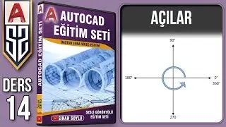 Autocad Dersleri 14 Eğitim Seti : Açı Yönü-Açılar: Dar Dik Geniş ve Tam Açı