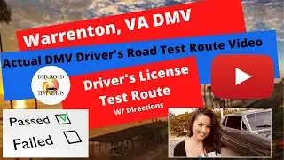 Warrenton VA DMV *ACTUAL TEST ROUTE* Virginia Behind Wheel Training Online Driver's License Road