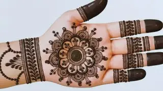 New beautiful front hand mandala mehndi design|| latest mehndi trick|| simple mehndi design#mehndi 