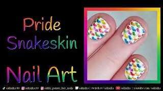 Nail Art Tutorial: Pride Snakeskin | Intermediate Technique | #NaiArt #PrideNails #ReverseStamping
