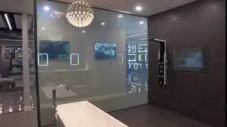 Mirror TV in Hotel Bathroom
