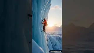 ice climbing is very dangerous #ice #climbing