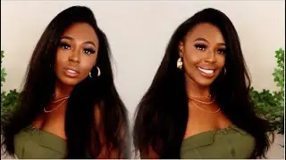 ✨ The MOST NATURAL HALF WIG| KINKY STRAIGHT FLIP OVER | FT. CURLYME HAIR| Prt. 1