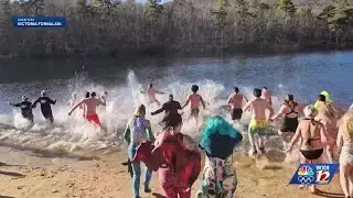 Polar plunging into 2026 at Hanging Rock State Park