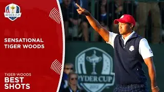 11 INCREDIBLE Tiger Woods Golf Shots | Ryder Cup