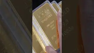 Процесс превращения слитков чистого золота 99,99% в мини-золотые слитки. Корейская биржа золота