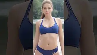 Sports Bikini in Summer Beach Vacation  Lookbook Models Photo Session  AI Art AI Lookb