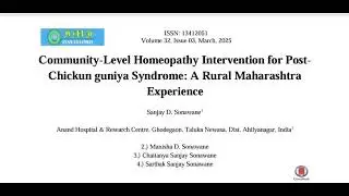 Maharashtra Doctor&rsquo;s Homeopathy Research on Chikungunya Gets Global Recognition