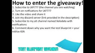 Roblox Islands Test Blueprint Giveaway! (500 SUB SPECIAL)