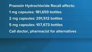 FDA recalls 500K bottles of blood pressure drug over cancer risk
