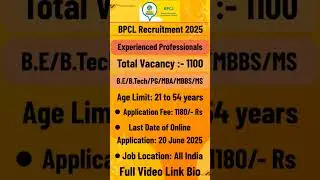Bharat Petroleum Corporation Limited Recruitment 2025 |