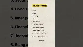 10 Luxuries In Life ✨ #luxuryoflife #lifelessons #shorts #success #motivation #shorts #inspireyou