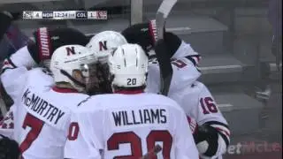 Aaron Murphy calls the action between Northeastern and Colgate at The Friendship Four.