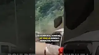 Boulders Roll Down Hill Hit Vehicles In India's Arunachal Pradesh | Geo News English