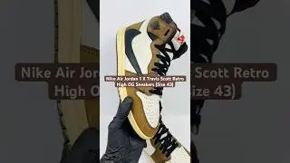 Nike Air Jordan 1 X Travis Scott Retro High OG Sneakers (Size 43) - CD4487-100 #prelovedtreasures