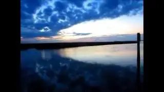 The moon is down- Beaufort sunrise view across Marsh to Harkers Island