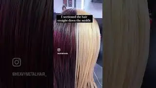 How to: SPLIT DYE x WOLFCUT #heavymetalhairsalon #wolfcut #hairtutorial #hairstyle #silverhair