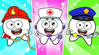 Brush Your Teeth with Occupations | Professions Song | Healthy Habits | Kids Songs | Doctor Sophia