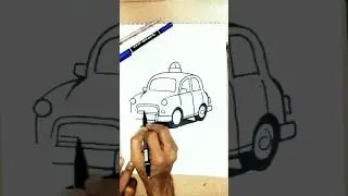 Car Drawing. Beautiful Art.Smart Art. #art #drawing #trending #viralvideo #painting #artist #artwork