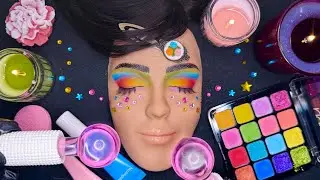 ASMR Children 🌈 Rainbow Makeup on Mannequin | Soft Spoken (NYX Professional, Neutrogena)