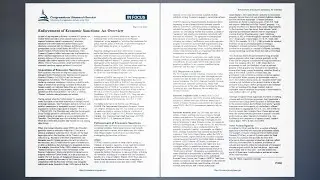 Enforcement of Economic Sanctions: An Overview