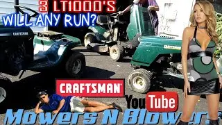 CRAFTSMAN LT1000 19.5HP BRIGGS OPPOSED TWIN CARBURETOR FUEL PUMP CLEAN HEADLIGHTS HOOD WILL IT RUN?