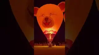 BEAR NIGHTGLOW #hotair #balloons #ballooning #hotairballoon #viral #nightglow #hotairballoons