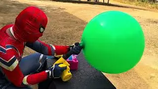 SPIDERMAN TESTS 4 BALLOON PUMPS! 😱 The CRAZIEST Blower Pump&hellip; Almost Pops! 🎈💥