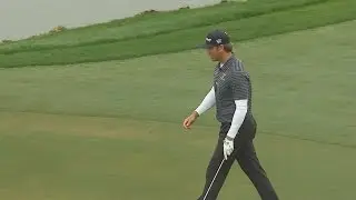 Ricky Barnes gets up and in for birdie at Honda