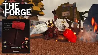 Gila Aku Buat Resep Senjata Colossal Demonite Ini Ripper 2x Hit Auto tewas !! || THE FORGE #roblox