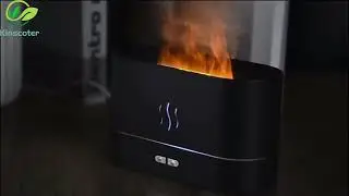 Flame Aroma Diffuser Amazon Hot sales Humidifier With 3D Simulated Fire Effect Essential Oil Sprayer