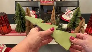 Обзор набора зеленых бумажных елок #papertree #christmasdecorations #christmas #amazonhome #amazon
