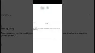 HTML Span Tag. | Day - 16 | #shorts #codingshorts