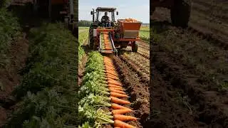 Tractor harvesting carrots#shorts #farmer #fruit #nature #agriculture  #farming #farming101