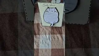 diy simple and cute daily planner making 🐱#diy #schoolcrafts #backtoschool #shorts #cute #simple