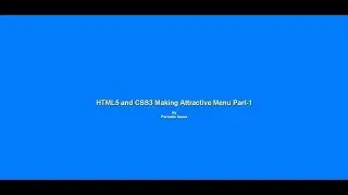 HTML5 and CSS3 Building Attractive Menu