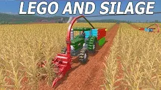 Farming Simulator 17 : Cows Hungry!! Silage time with Lego Tractor And Lego Trailer !!!