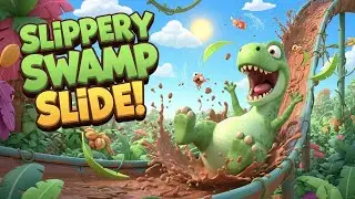 Slippery Dino Swamp Slide | Kids Learn Animals | Nursery Rhymes & Kids Songs | Babyland