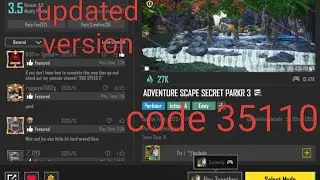 Bgmi wow Parkour map code 35110 | ADVENTURE SCAPE SECRET PARKR 3 | #bgmi #pubg #pubgmobile