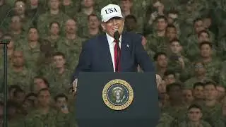 46 UNPRECEDENTED SCENE: Trump Invites Japan's PM Takaichi On Stage at U.S. Naval Ceremony