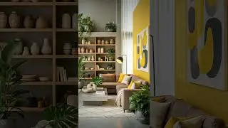LUXURY VIBES Contemporary Tropical Organic modern living room #Shorts