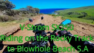 Suzuki V-Strom SX250 Blowhole Beach Fleurieu Peninsula South Australia
