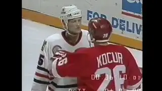 Red Wings - Blackhawks rough stuff 12/23/90