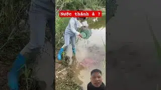 The girl has holy water to catch fish #fishing #cauca #caucathugian #thuongreaction