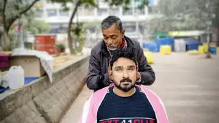 Traditional Indian head massage by Waris Barber | Unreal Experience | BarberVibes ASMR