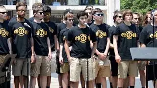 Andres Moledo in front Juilliard Performer Arts & Lincoln Center 2016 Choir
